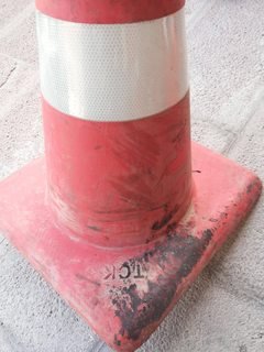 dirty traffic cone